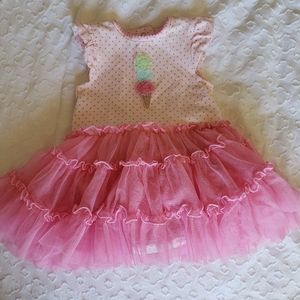 3/$20 Little Me Size 12M Pink Onesie Dress